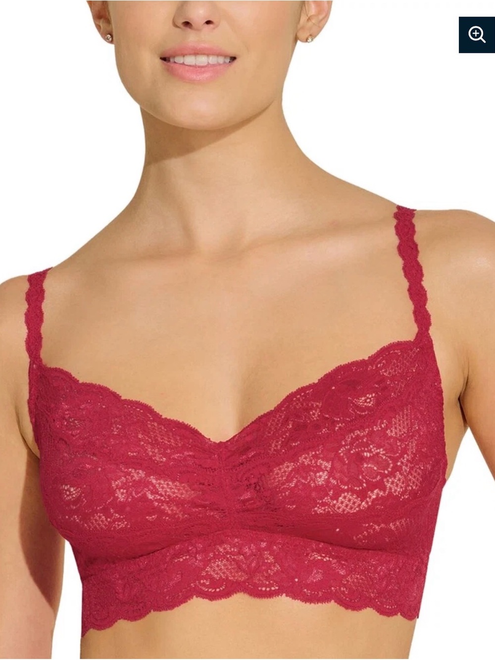 Cosabella Red Lace Bandeau Bralette
